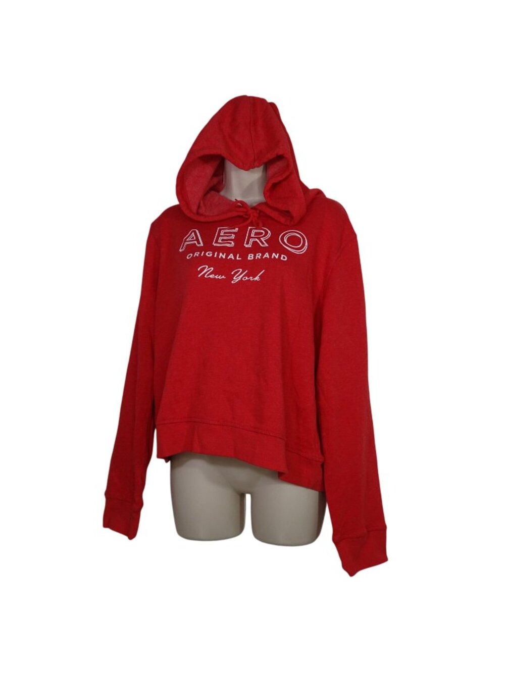 Aeropostale Red Graphic Hoodie Sweatshirt Women Size L Long Sleeve Streetwear